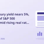 US 10Y Treasury yield nears 5%, raising risk of S&P 500 correction amid rising real rates and inflation. - Pluang