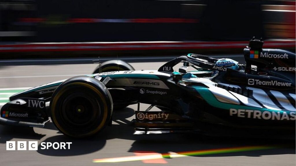Azerbaijan Grand Prix: Russell takes pole as Antonelli out after hitting wall - BBC