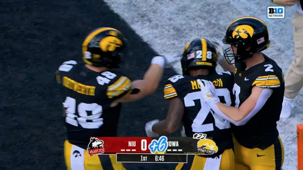 Kamari Moulton rushes for 50-yard TD run, extending Iowa's lead over Northern Illinois - FOX Sports