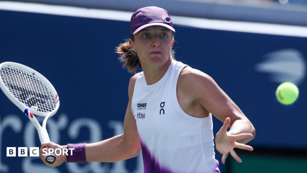 US Open: Six-time major champion Swiatek faces Zheng - listen & follow - BBC
