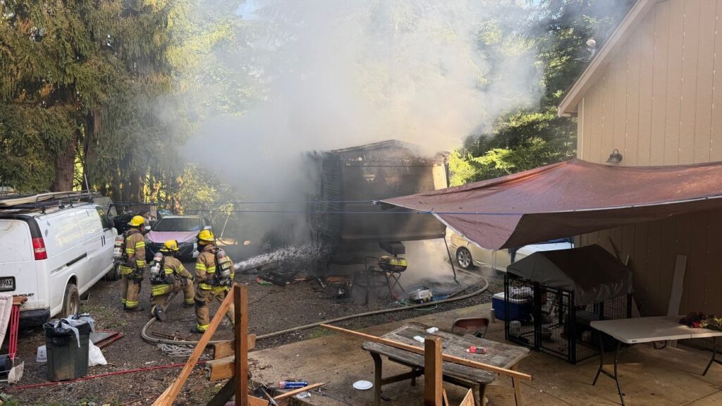 Firefighters put out blaze that burned RV, two cars on rural Washington County property - KATU
