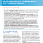 Gender Alert #1: Critical Protection Needs of Women and Girls Following the Flores Earthquake Indonesia - ReliefWeb