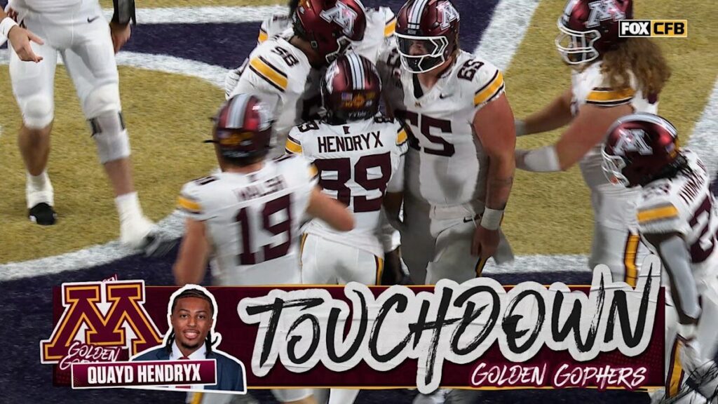 Drake Lindsey finds Quayd Hendrix for 15-yard TD, giving Minnesota lead over Washington - Yahoo