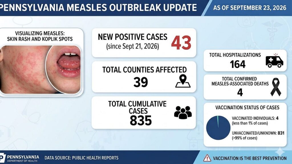 Pennsylvania: Measles cases surpass 800 - Outbreak News Today