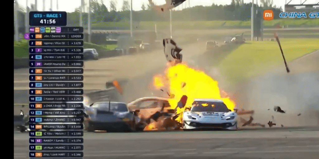 British racecar driver thanks rival for 'saving his life' after fireball crash at China GT - GB News