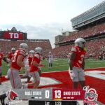 Julian Saying finds Devin McCuin for 17-yard TD, extending Ohio State's lead vs Ball State - Fox News