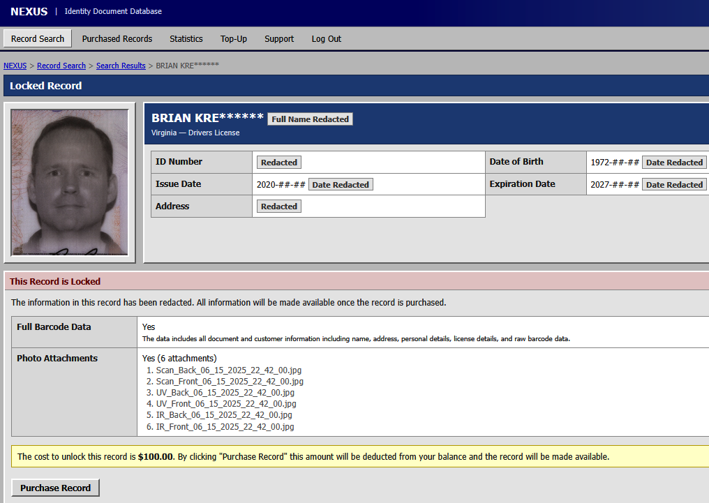 Dark Web Service Nexus Sells 153M+ Driver’s Licenses - Security Affairs
