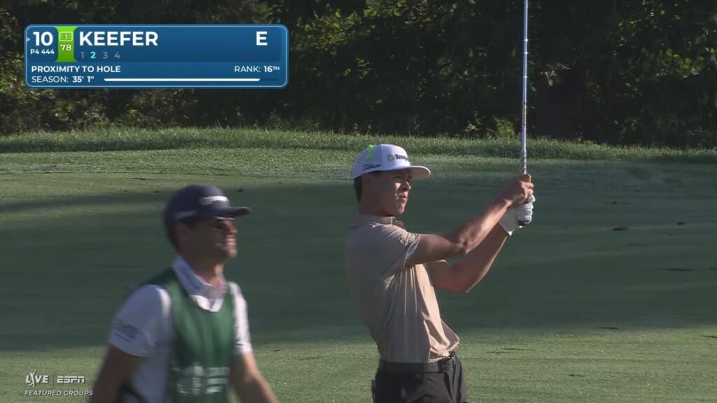 John Keefer gets up-and-down from 122 yards for birdie on No. 10 at Biltmore Championship - PGA Tour