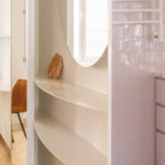 BUREAU uses color and translucency to reshape 44 sqm lilac apartment in lisbon - designboom.com