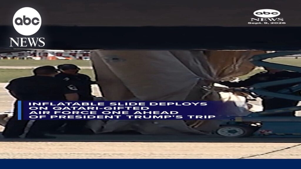 Inflatable slide deploys on Qatari-gifted Air Force One ahead of Trump's Dallas trip - Modern Ghana