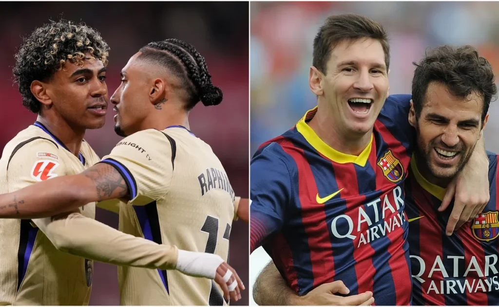 Yamal and Raphinha surpass Barcelona scoring mark last set by Messi and Fabregas 15 years ago - World Soccer Talk