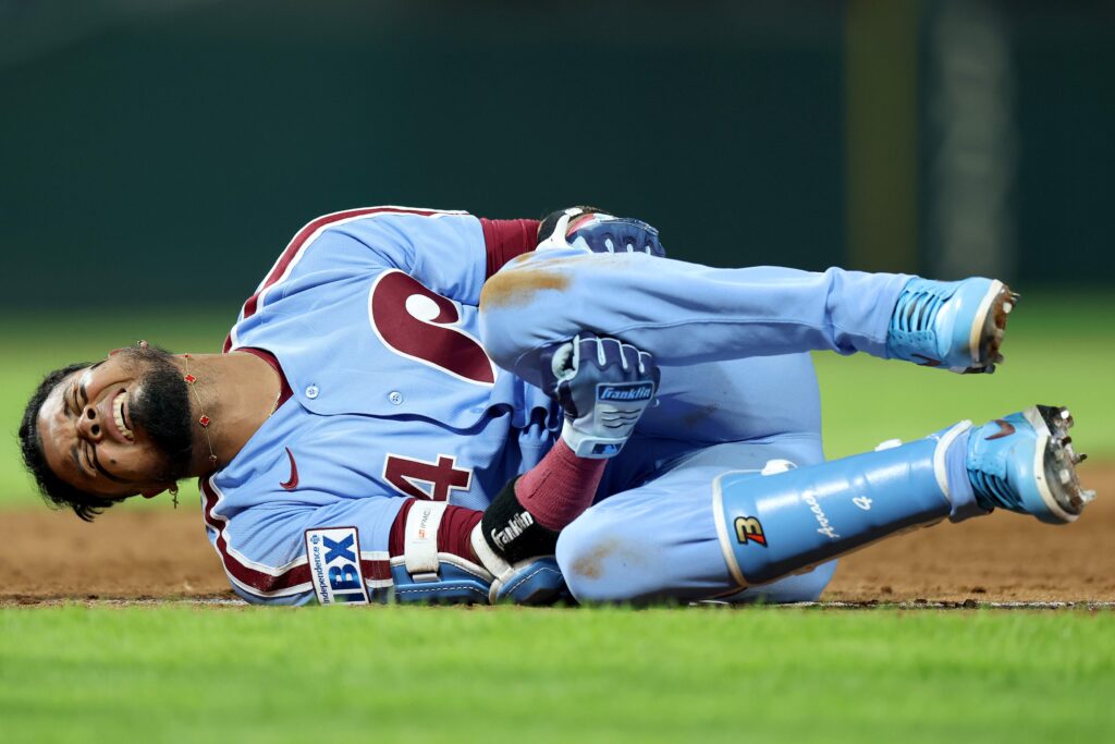 Philadelphia Phillies Announce Luis Arraez Update After Early Exit From Brewers Game - heavy.com