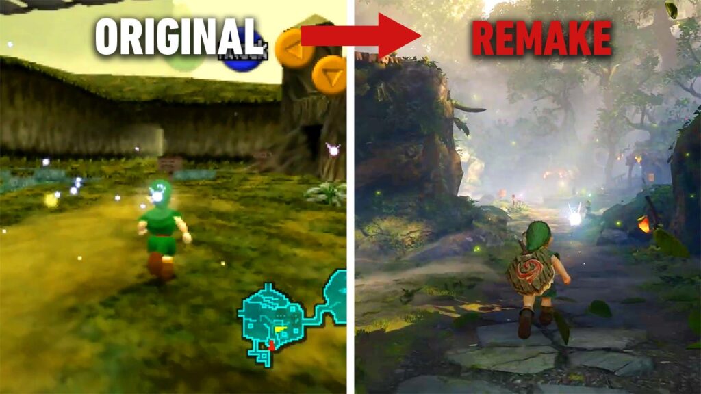 Zelda: Ocarina of Time Comparison - Remake Vs. N64 Original - IGN