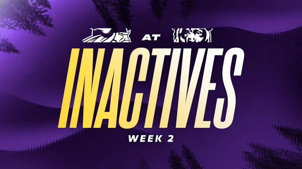 Vikings at Bears Inactives for Week 2 of 2026 - Minnesota Vikings