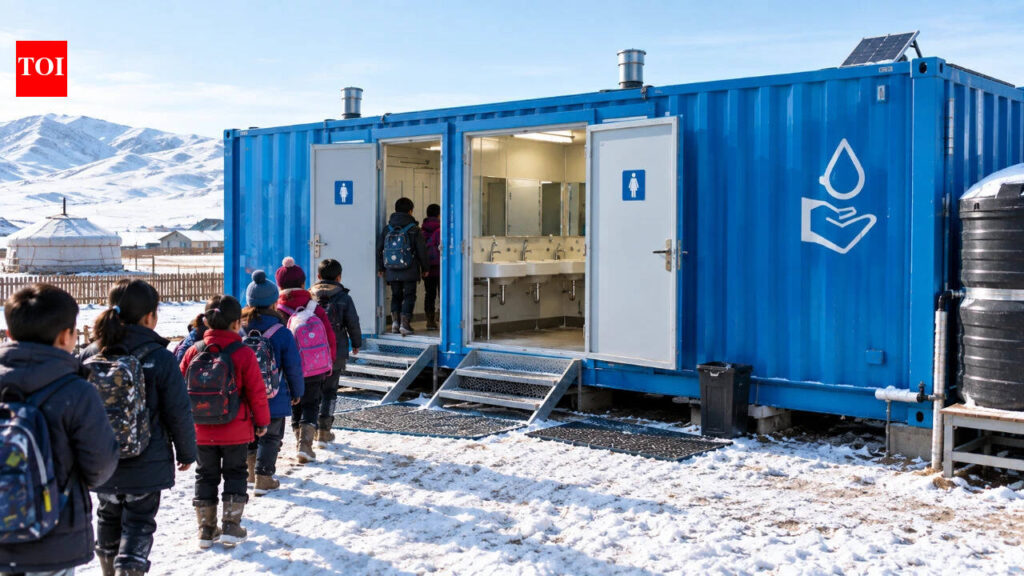 In 2015, UNICEF turned shipping containers into heated bathrooms for Mongolia’s nomadic schools; 15 movab - The Times of India