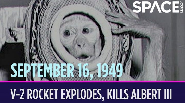 On this day in space! Sept. 16, 1949: A US launch of a V-2 rocket explodes, killing its monkey passenger Albert III - Space
