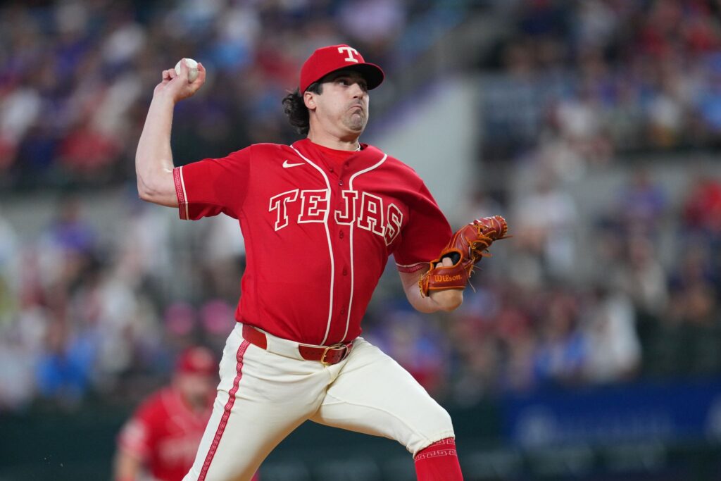 Rangers starter Cal Quantrill leaves after throwing 12 pitches because of right lat tightness - Beaumont Enterprise