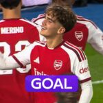 Max Dowman scores his second of the night to put Arsenal three up against Ipswich in the Carabao Cup. - Sky Sports