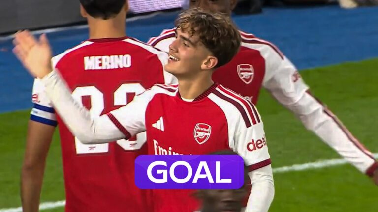 Max Dowman scores his second of the night to put Arsenal three up against Ipswich in the Carabao Cup. - Sky Sports