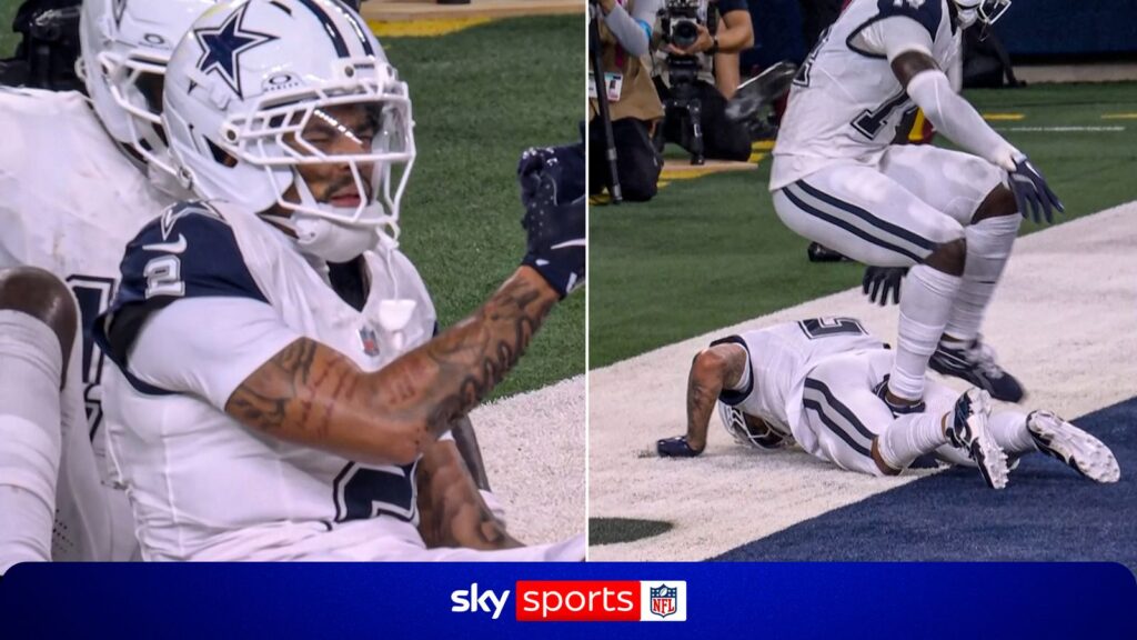NFL: Player leaves game after teammates' unfortunate landing! - skysports.com