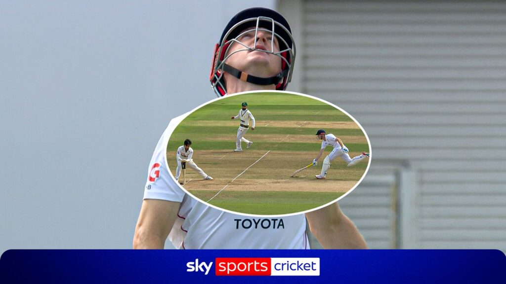 England vs Pakistan - Harry Brook runs himself out! - Sky Sports