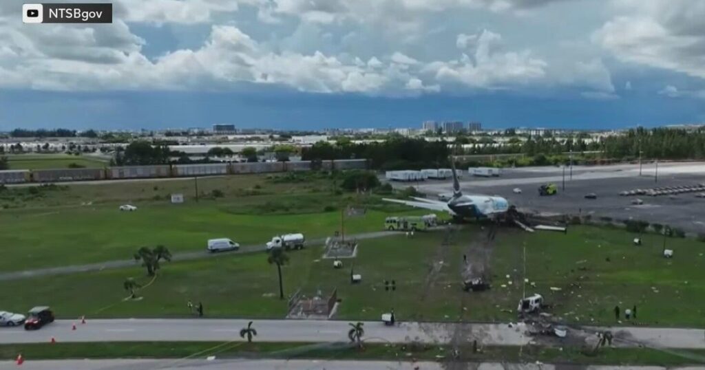 NTSB data shows Amazon cargo plane was going too fast on approach before fatal crash at Miami International Airport - CBS News