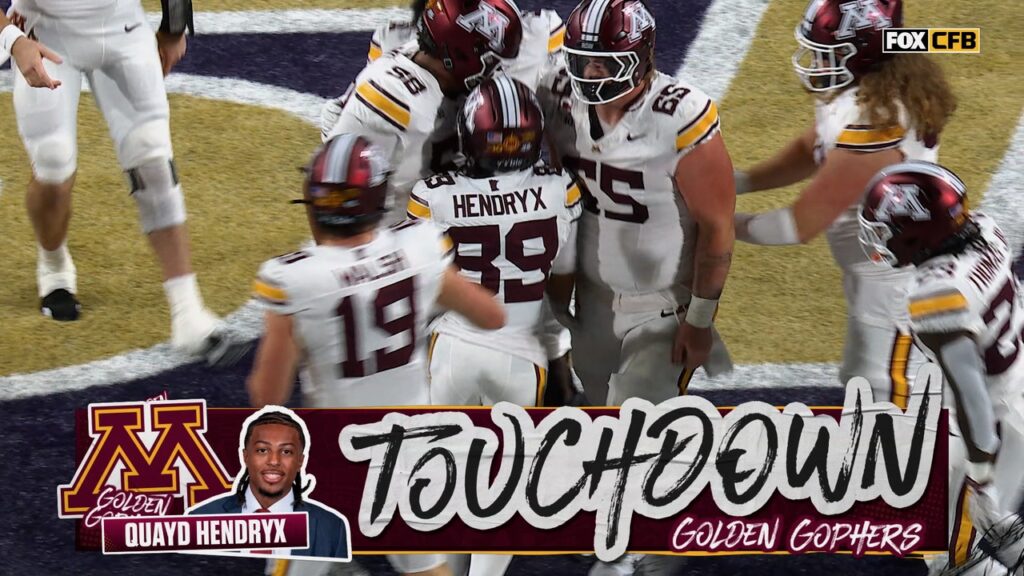 Drake Lindsey finds Quayd Hendrix for 15-yard TD, giving Minnesota lead over Washington - FOX Sports