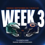 How to watch, listen to, stream Bears-Eagles Week 3 Monday Night Football game - Chicago Bears
