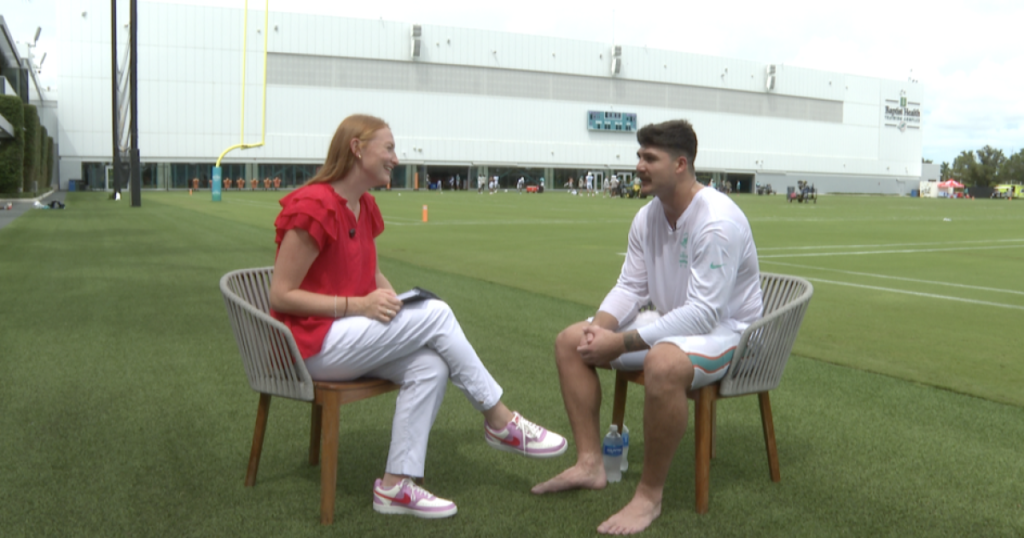 Miami Dolphins rookie linebacker Jacob Rodriguez is living out a dream he's had since age 3 - WPTV