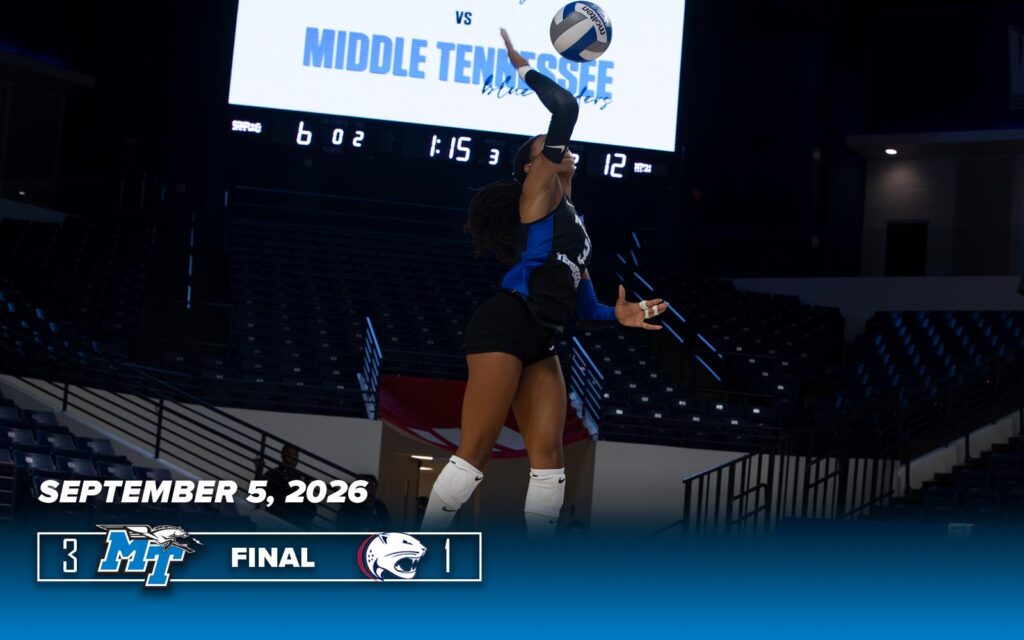 Volleyball Keeps Momentum, Defeats South Alabama at Belmont Invitational - Middle Tennessee State University Athletics