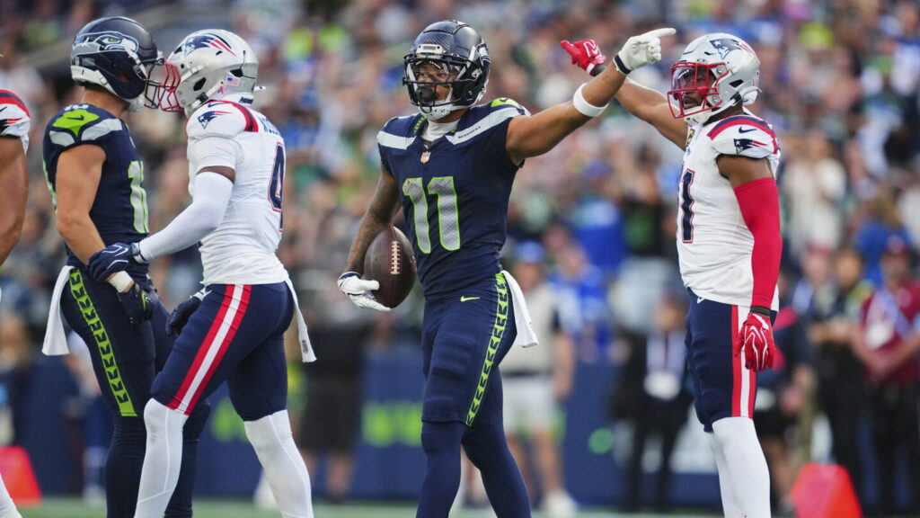 Jaxon Smith-Njigba 45-yard TD ties Seahawks-Patriots at 10-10 in fourth quarter - NBC Sports