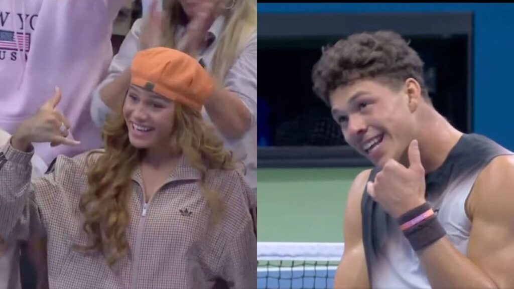 Alcaraz vs Shelton: Ben Shelton Celebrates US Open Win As Trinity Rodman Cheers From Crowd - Sportscape Magazine