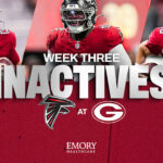 Atlanta Falcons Week 3 inactives vs. Green Bay Packers - Atlanta Falcons