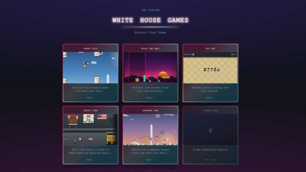 White House website debuts arcade games where you can catch, deport migrants - India Today