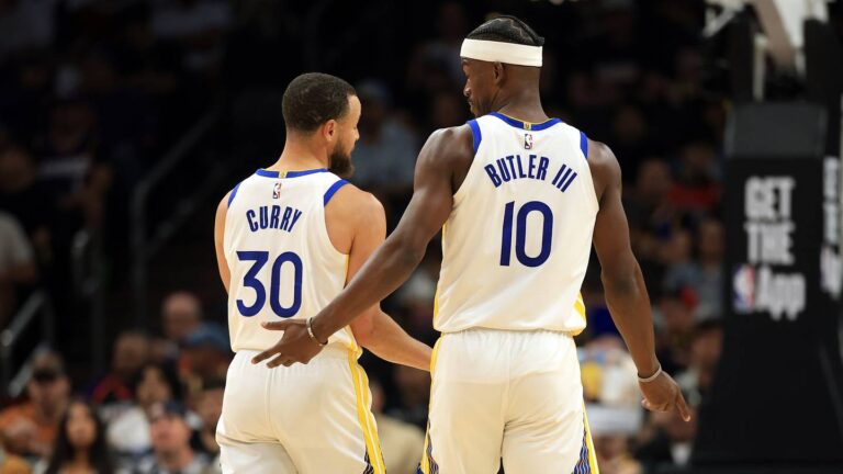 Jimmy Butler praises Curry, details rehab and leaves his mark on Warriors camp - Blue Man Hoop