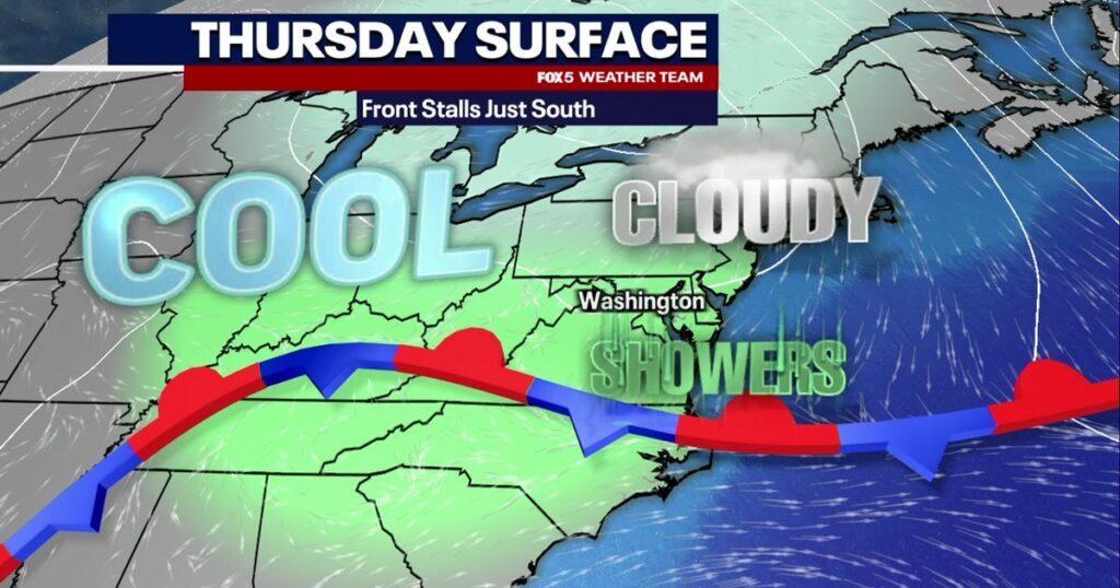 DC weather: Thursday showers likely as temperatures plunge nearly 30 degrees - FOX 5 DC