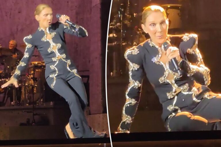 Celine Dion takes scary tumble onstage during Paris residency — and doesn’t miss a single beat - Page Six