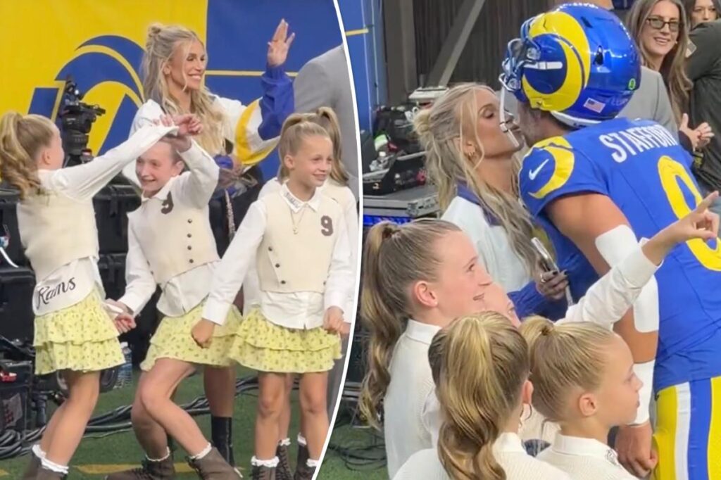 Matthew Stafford shares kiss with wife Kelly before Rams’ ‘Monday Night Football’ clash with Bills - New York Post