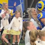 Matthew Stafford shares kiss with wife Kelly before Rams’ ‘Monday Night Football’ clash with Bills - New York Post