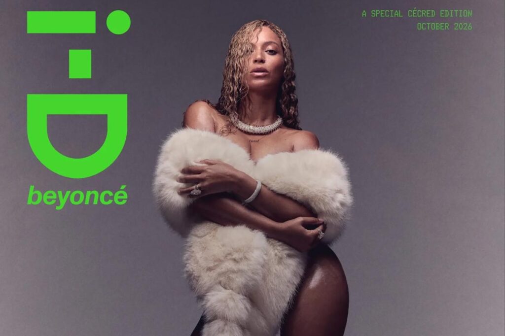 Beyoncé wears nothing but fur, heels and jewels on the cover of i-D magazine - Page Six