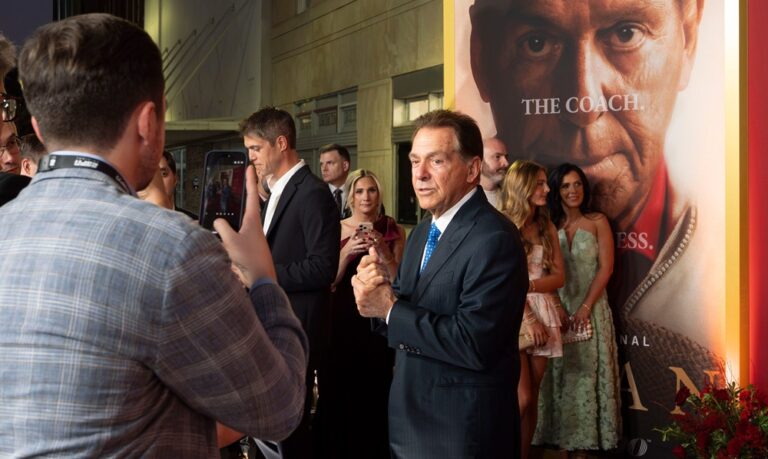 What Nick Saban made sure he told local media members at Red Carpet Premiere of 'SABAN' - Touchdown Alabama