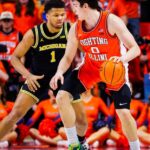 David Mirkovic on sideline back in boot during Illinois’ exhibition vs. Baylor - The Champaign Room