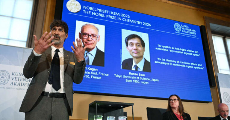 Kagan and Soai win 2026 Nobel chemistry prize for single molecular mirror creation - ARN News Centre