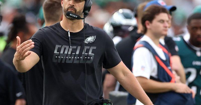 Philadelphia Eagles head coach Nick Sirianni is seen against the Washington Commanders during the first half on Sept. 13 at Lincoln Financial Field. - The Lufkin Daily News