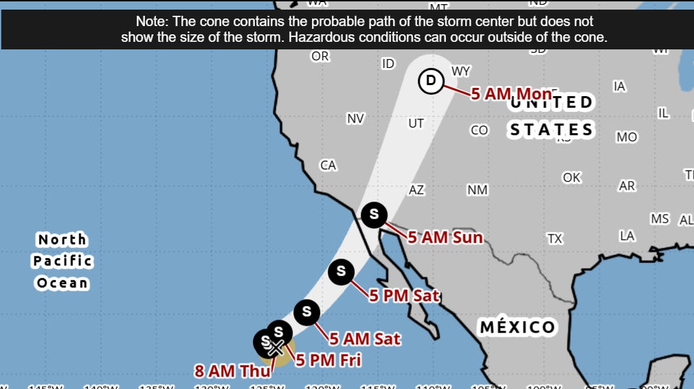 Remnants of Hurricane Rachel may bring rain to Palm Springs area - The Desert Sun