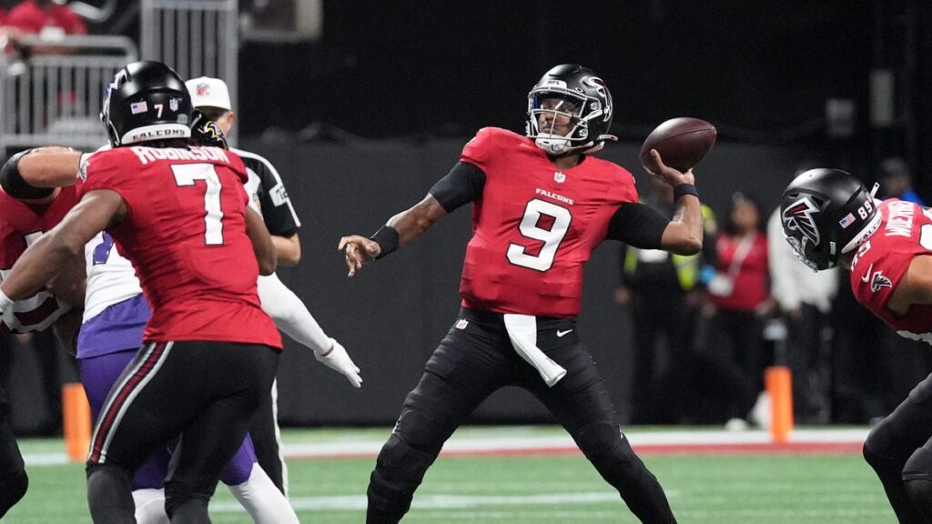 Two Michael Penix deep shots set up Kyle Pitts' first touchdown of 2026 - Falcons Wire
