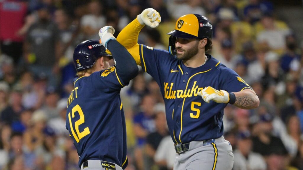 Brewers rally, take lead in Game 4 vs. Dodgers on Garrett Mitchell home run - USA Today
