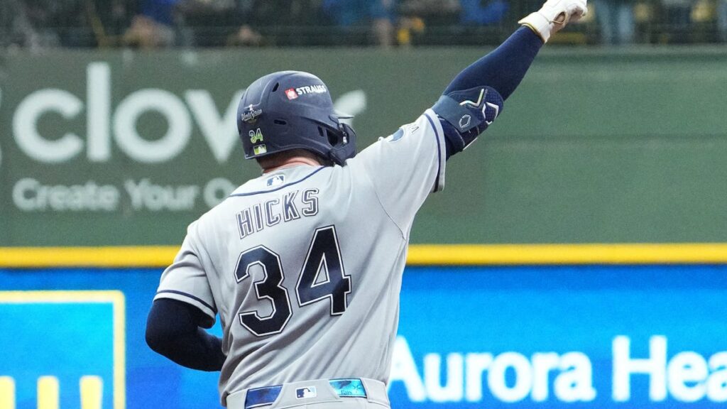 Liam Hicks and Rays jump Brewers starter immediately in World Series Game 2 - USA Today