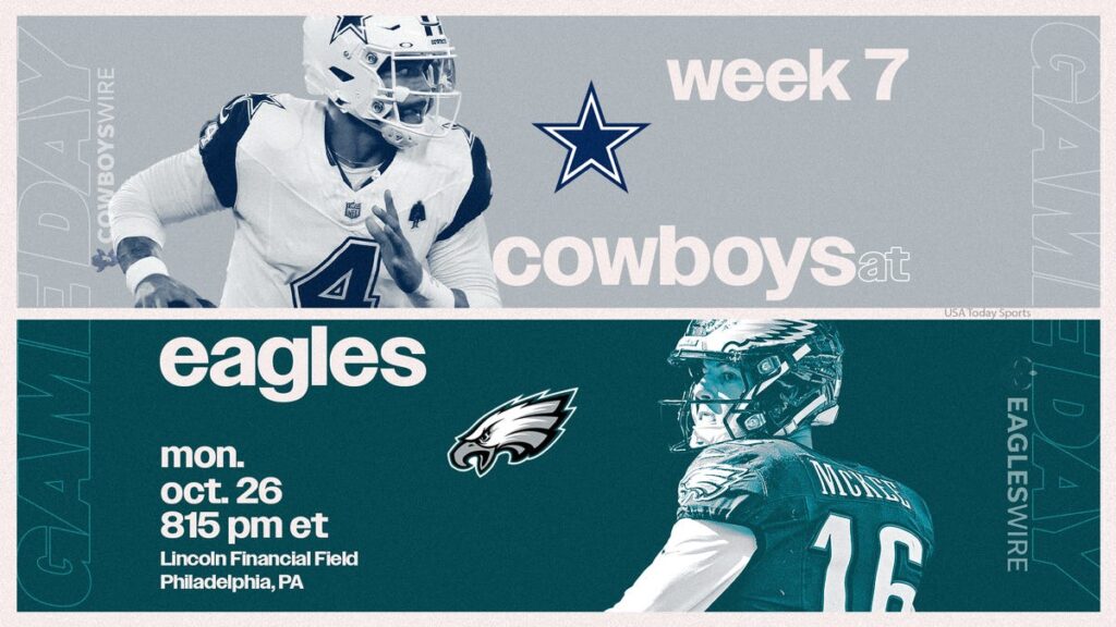 Eagles vs. Cowboys live updates: Start time, TV channel for NFL Week 7 game - Eagles Wire