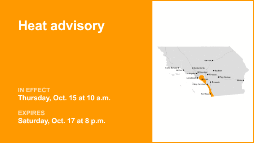 Heat advisory issued for Orange County from Thursday to Saturday - Orange County Register